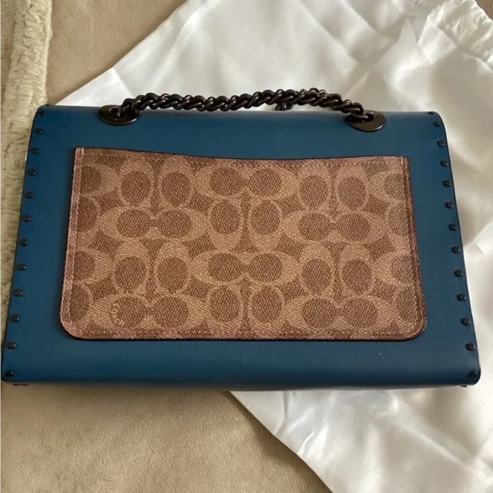 Coach Parker Crossbody Deep Blue with Rivets - Picture 13 of 16